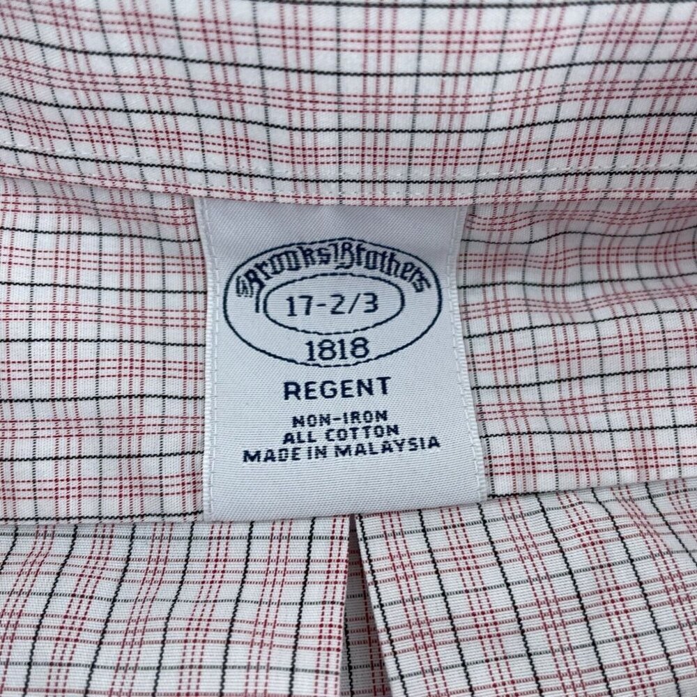 Brooks Brothers Mens Non-Iron 17-2/3 100% Cotton Long-Sleeve Button-Up 1859 - Picture 4 of 8